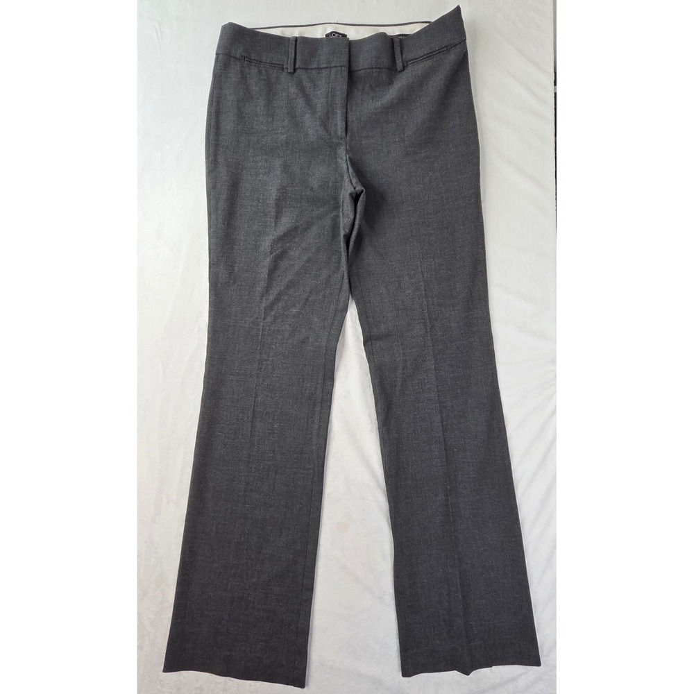 Loft Julie Trouser Women 8T Gray Straight Leg Business Casual Excellent‎